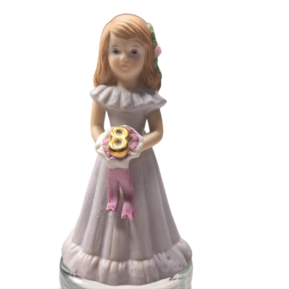 Vintage‎ Enesco Growing Up Birthday Girls Age 8 1982 Decorative Figurine